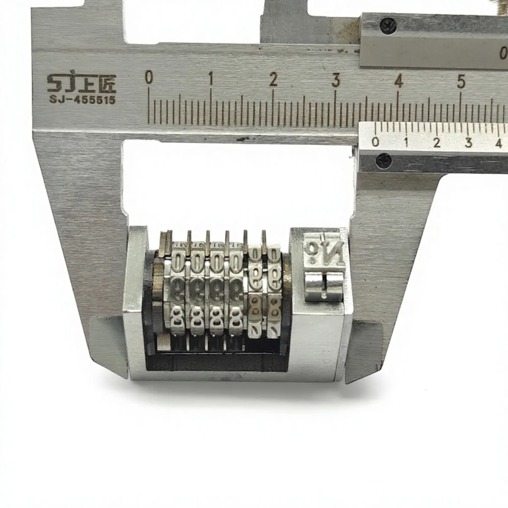6 Digit Numbering Machine 4x8 All Stainless Steel Roman Font Jump Backwards 98765... Sinkable 2 Numbers
