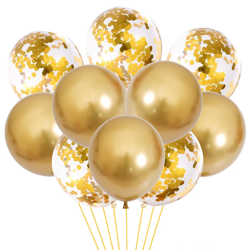 Ballons en latex pour fête préChristophe, or, argent, rose, métal, révélation du sexe, fête des mères, décorations de fête de mariage, 10 pièces