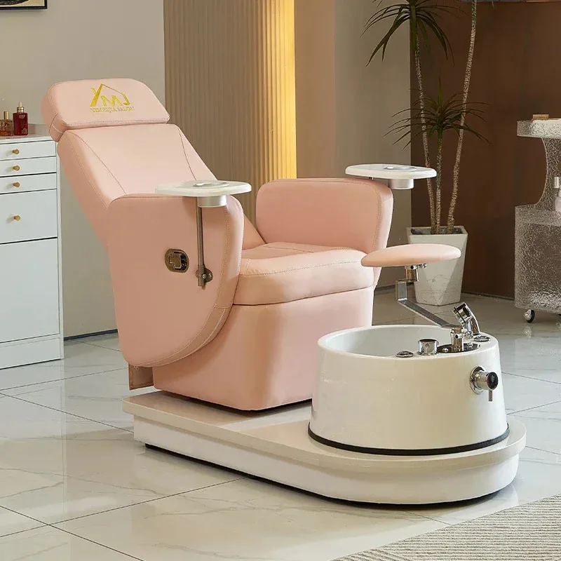 

2025 Nail salon Manicure foot spa chair electric reclining throne Pedicure Chair