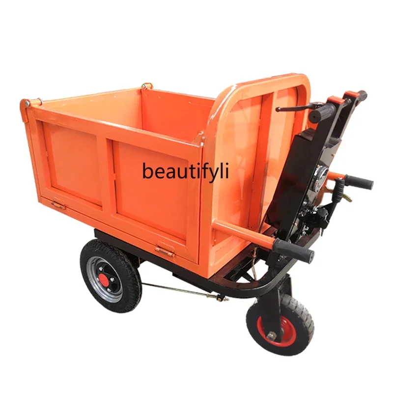 

a38 Engineering electric hand push ash bucket truck construction site brick small pull truck