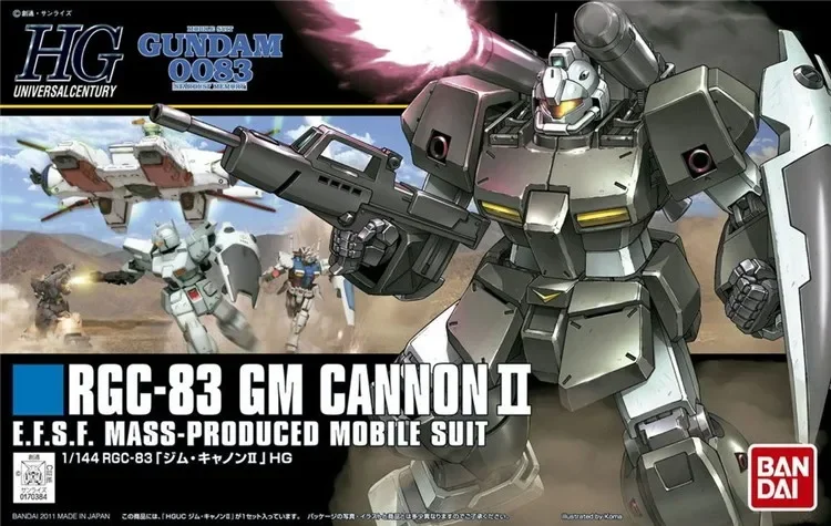 Gundam Bandai HGUC 1/144 125 RGC-83 GM CANNON 2 Action Assembly Model Mech Original Product