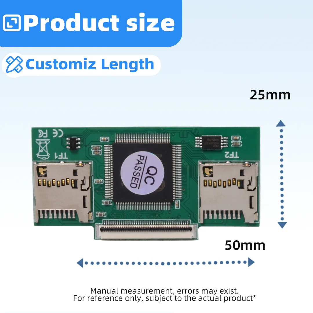 Nowy, ultracienki adapter Dual TF (Micro SD) na CE ZIF do IPoda Video Classic 3-7 generacji, komputerów przemysłowych, DVR, moddingu IFlash. — zdjęcie produktu 5