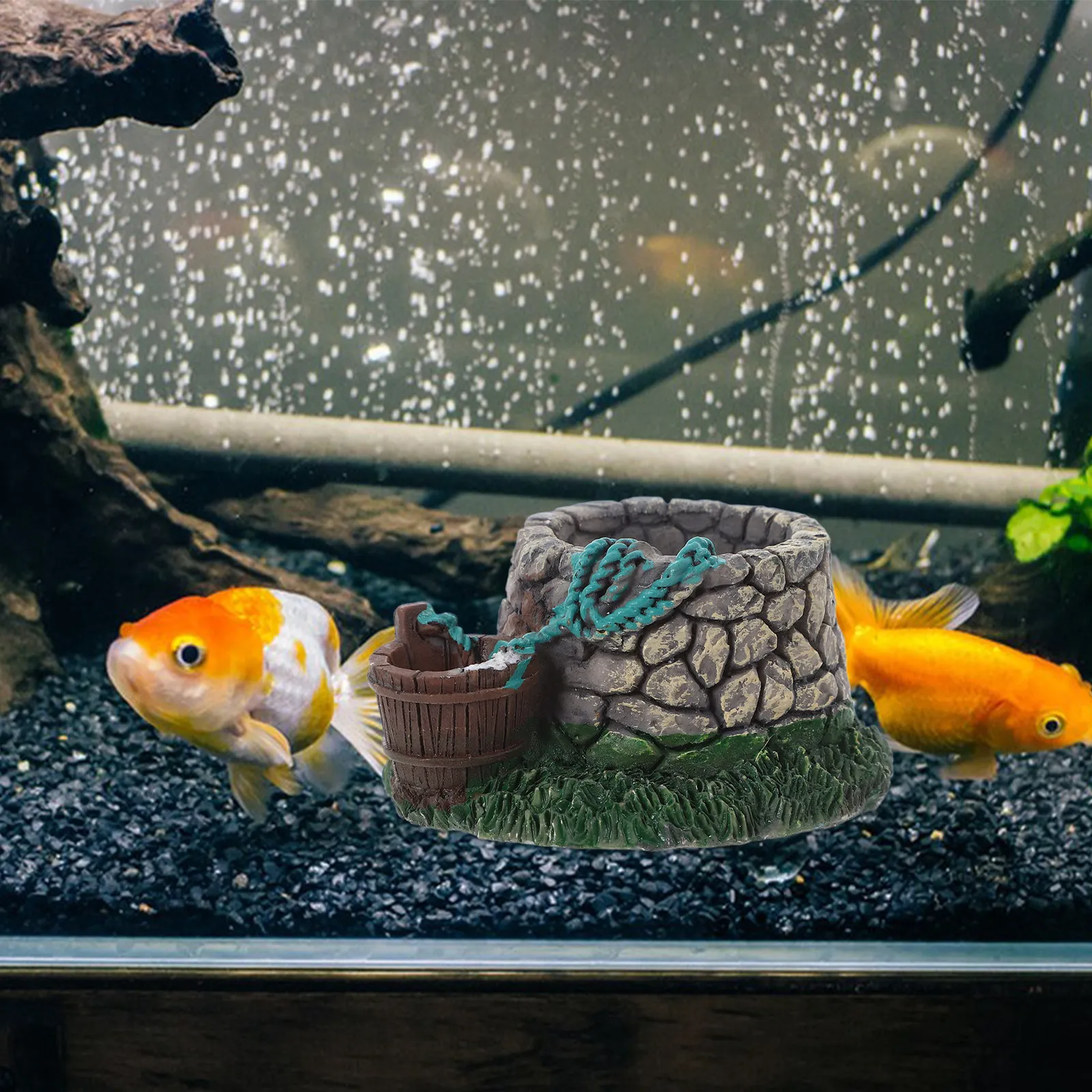 Miniature Terrarium Resin Gard - Aquarium Fish Bridge 评论和价格