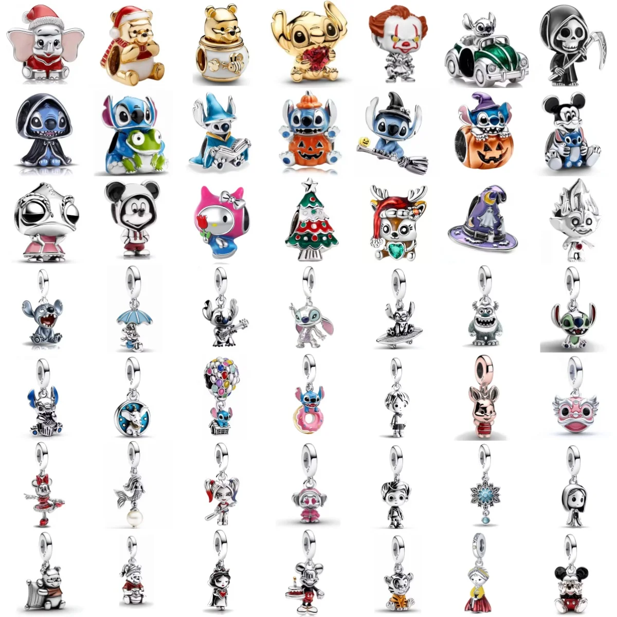 Disney Vente chaude 925 argent Scooter, souris, pendentif d'animation monstre, ajustement Original Bracelet européen bricolage exquis bijoux de mode