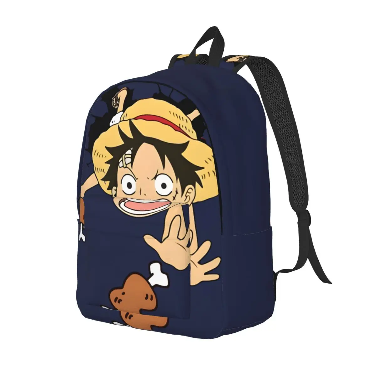 Light Luffy Kid Meat Catching Storage Bag High School Large Capacity One Piece Luffy Office Workers Schoolbag Gift