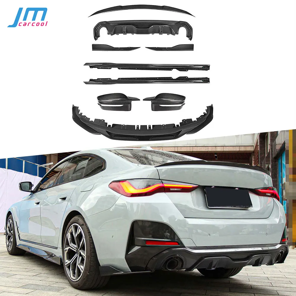 

Prepreg Dry Carbon Fiber Front Lip Rear Diffuser Rear Splitters Side Skirts for BMW 4 Series G26 M Sport Sedan 2020+ Car FRP