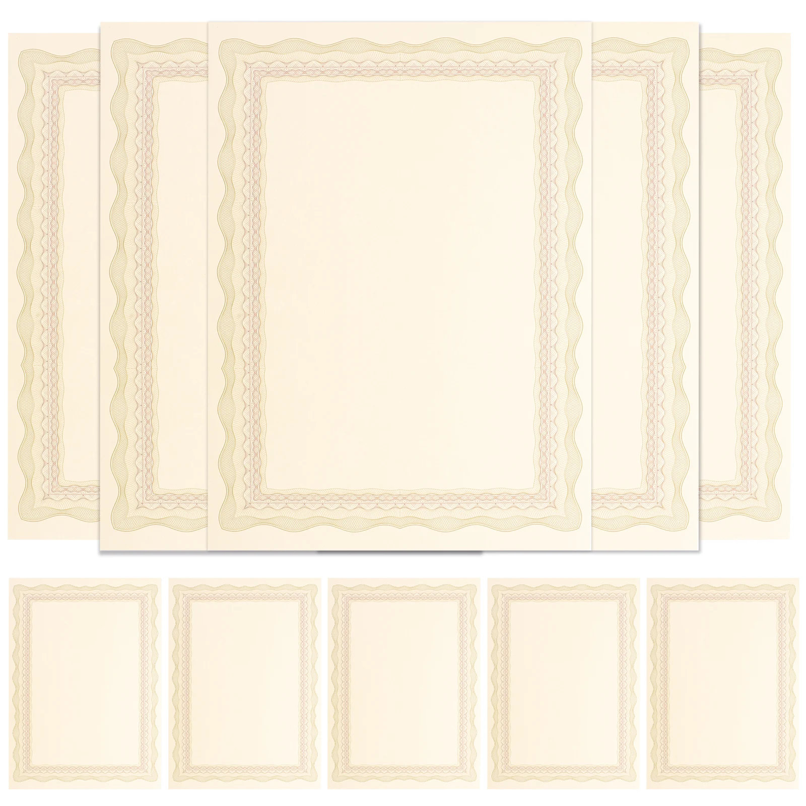 

10Pcs Writable Certificate Paper Blank A4 Printable Diploma Paper for Office School Graduation Certificate Inner Pages