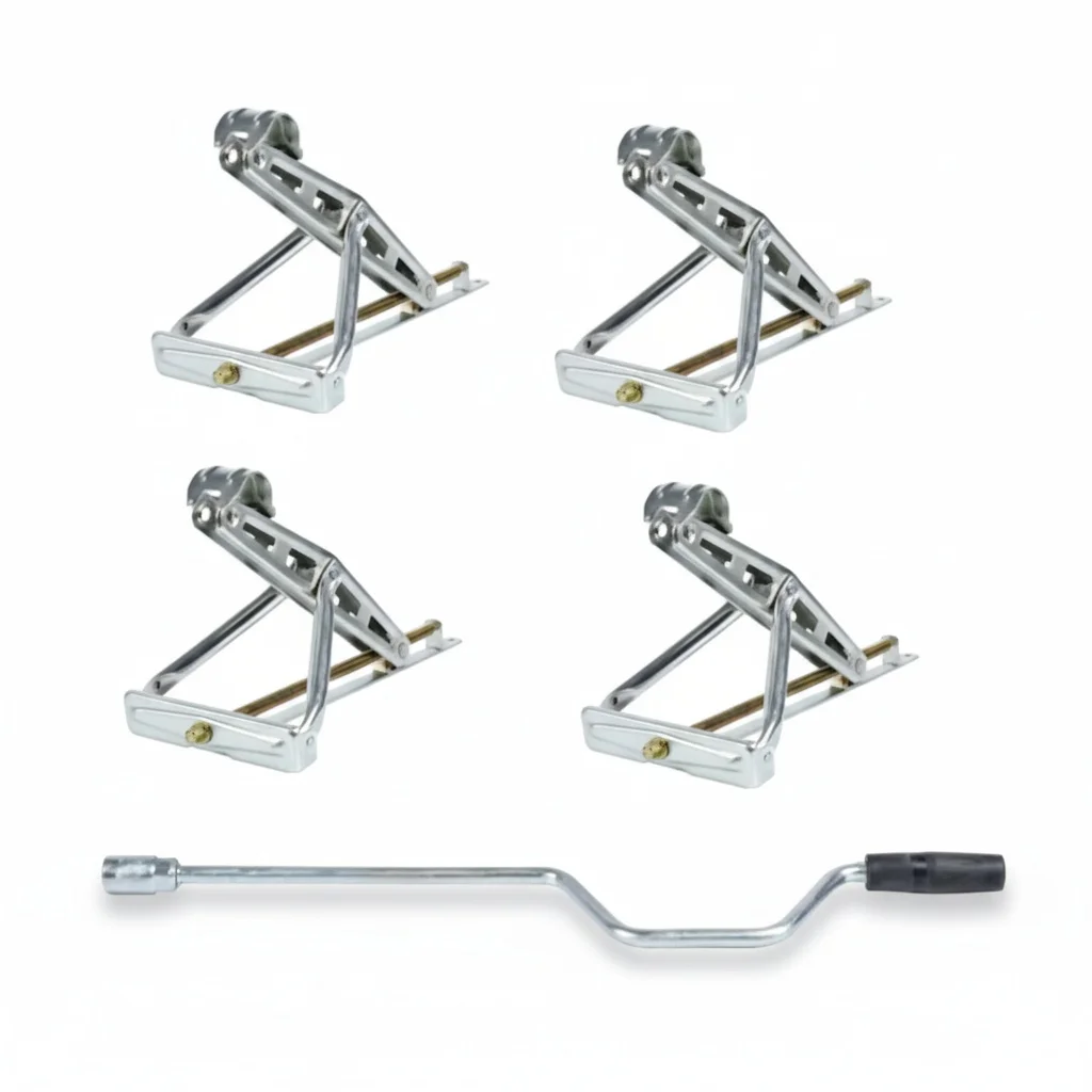 Heavy-Duty C-Style Stabilizer Jack, 675x280mm RV Support Jack, for Caravan Trailer Jack Stand, Carbon Steel Camper Corner Steady