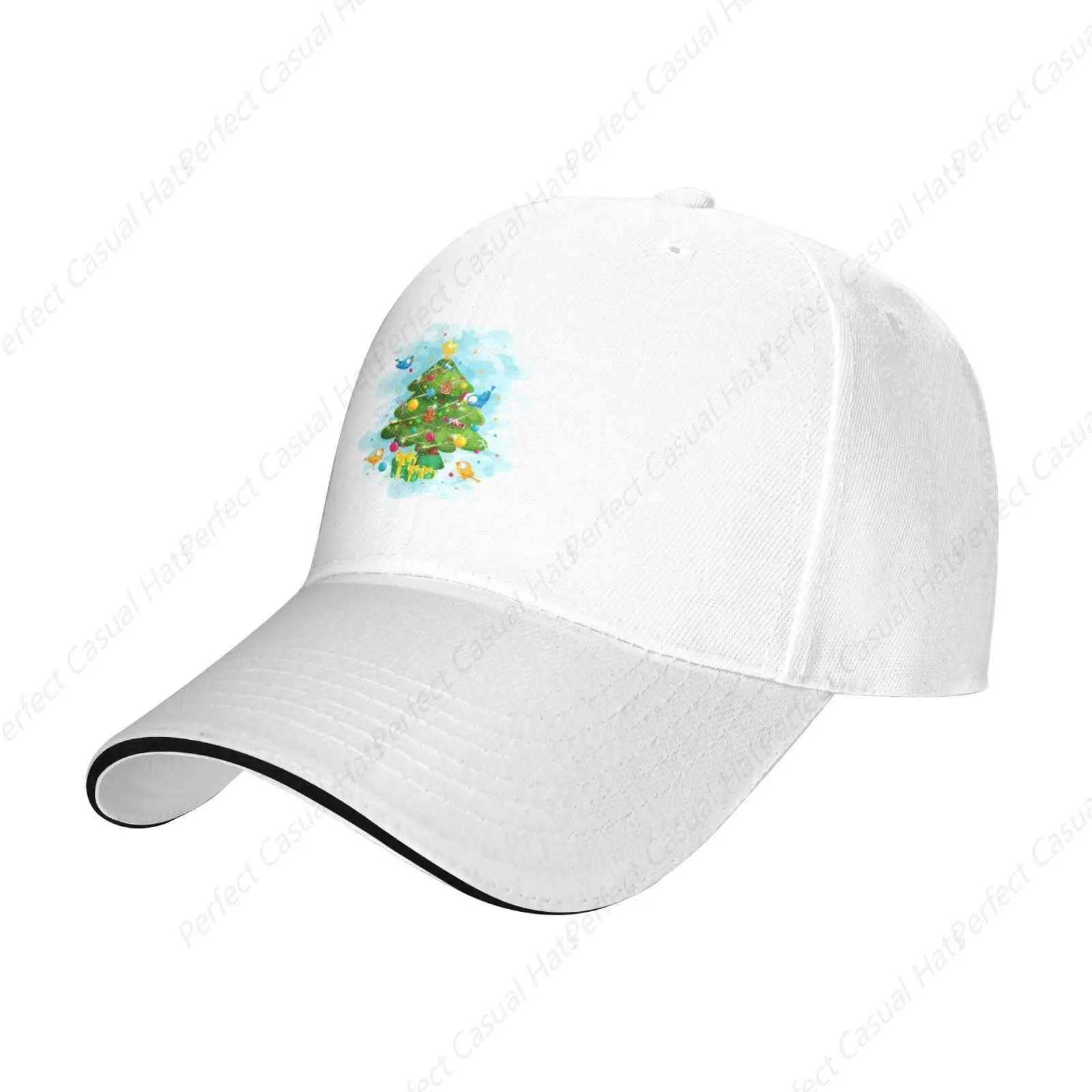 Hot-Selling Funny Birds Decorate The Christmas Tree Caps Sandwich Peaked Caps Trucker Hat Unisex Outdoor Sport Travel Sun Visor