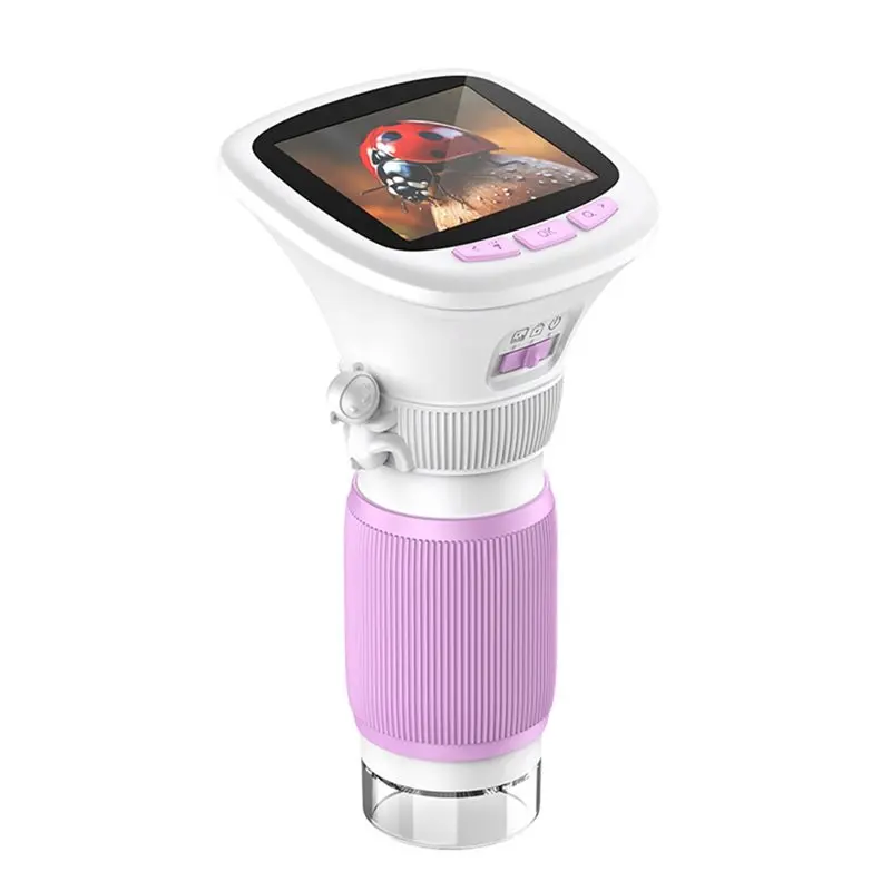 

Детский ручной микроскоп с вращающимся фокусом и 2,4-дюймовым экраном высокой четкости для уличного научного микроскопа