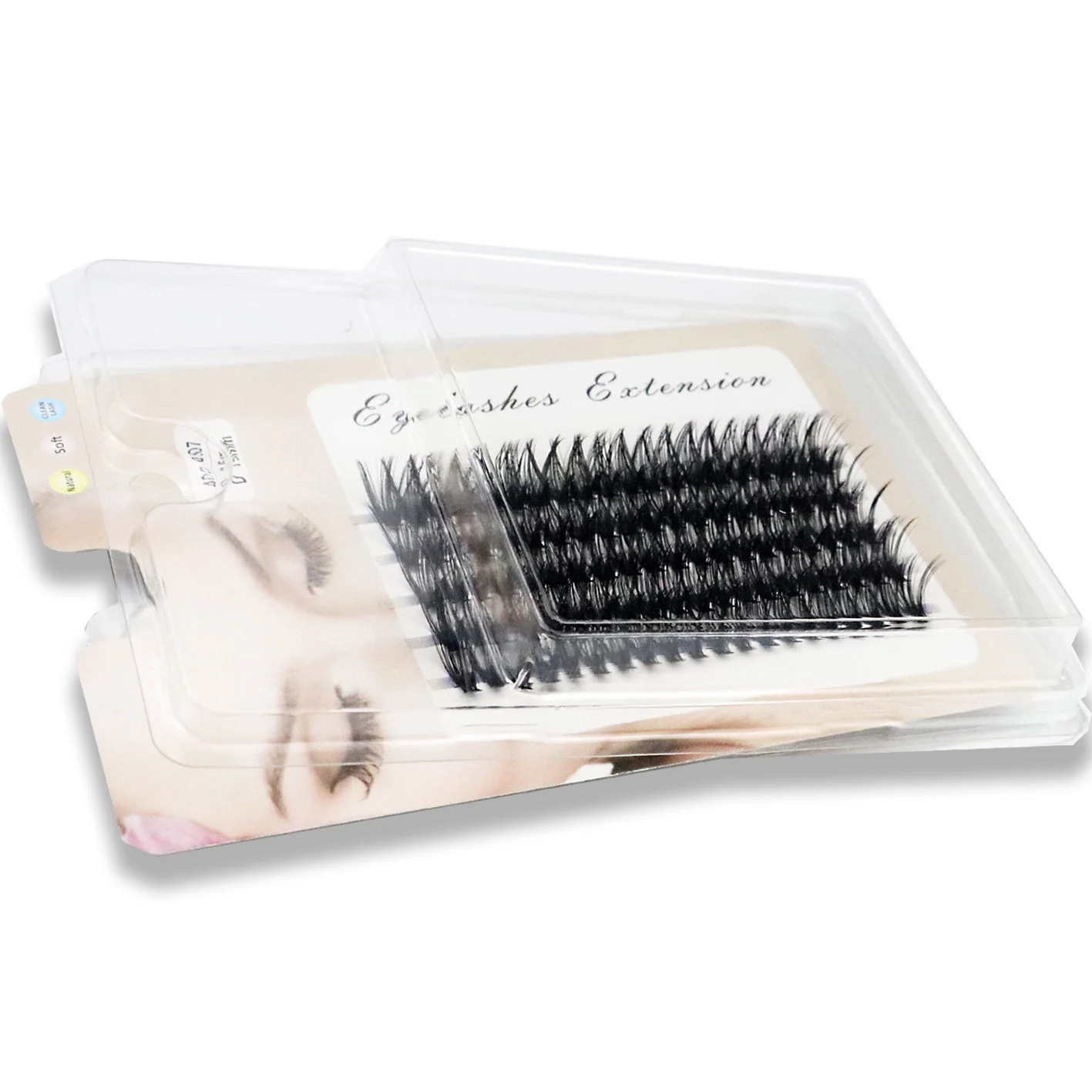 20/30/40D Natural Mink Lashes Soft Thick Eyelash Extension 1 box/100 cluster individual Eyelashes bunches makeup Lashes Cilia