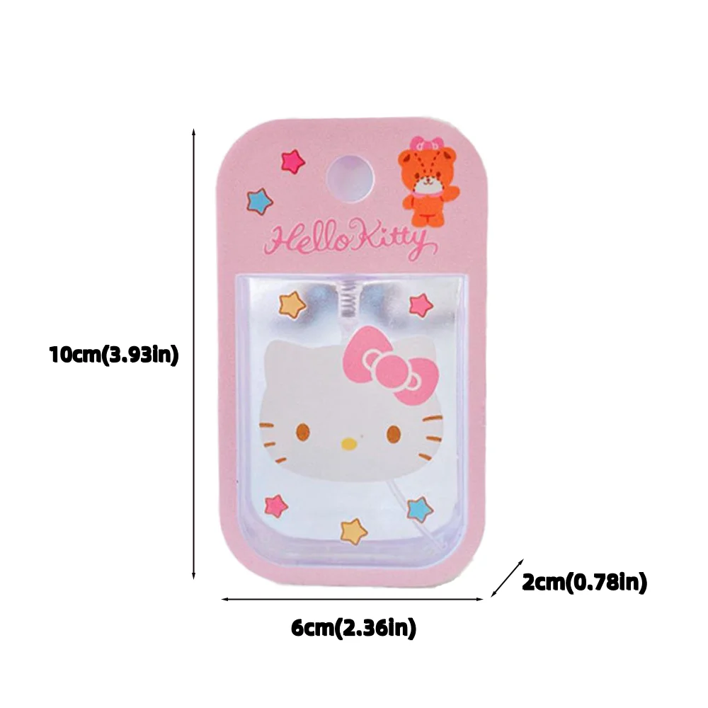 50ML Sanrio Filling Bottle Cartoon Hello Kitty Cinnamoroll Kuromi Alcohol Press Bottled Travel Portable Perfume Spray Bottle image 3
