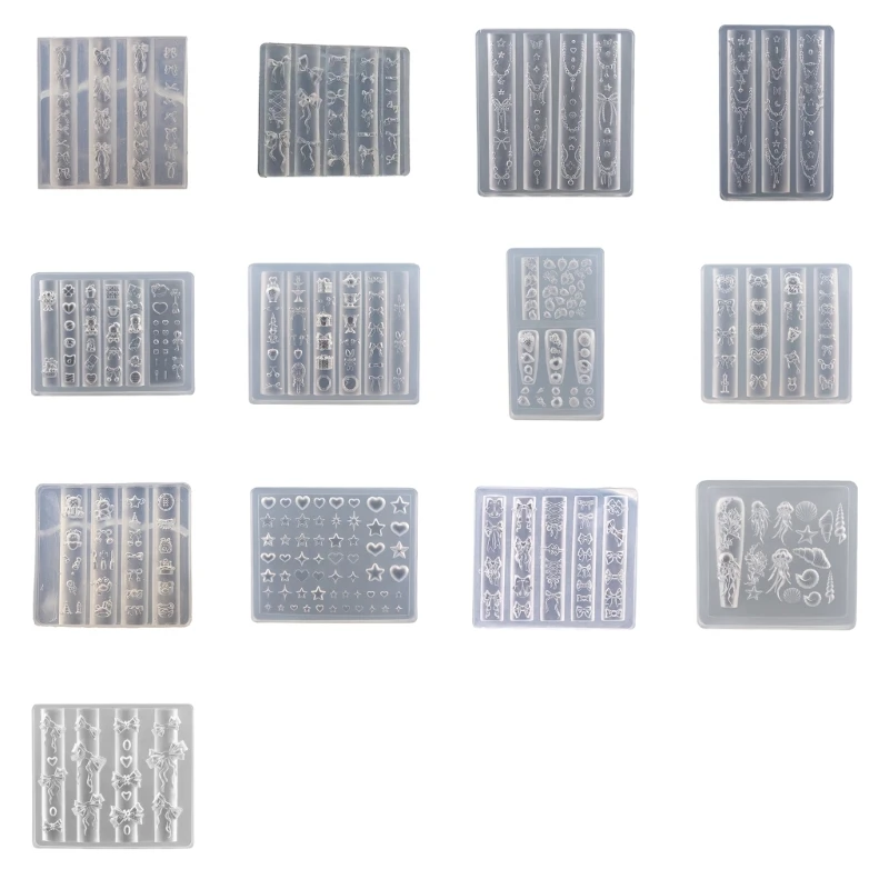 

652F Silicone 3D Embellishment Molds Bowknot Theme Small Accessories Crafting Molds Present for Beauty Enthusiasts