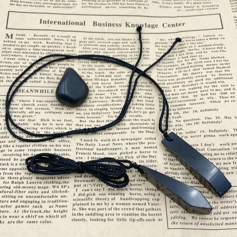 Rhombus Shungite Pendant Natural Stone Jewelry Accessory for EMF Protection
