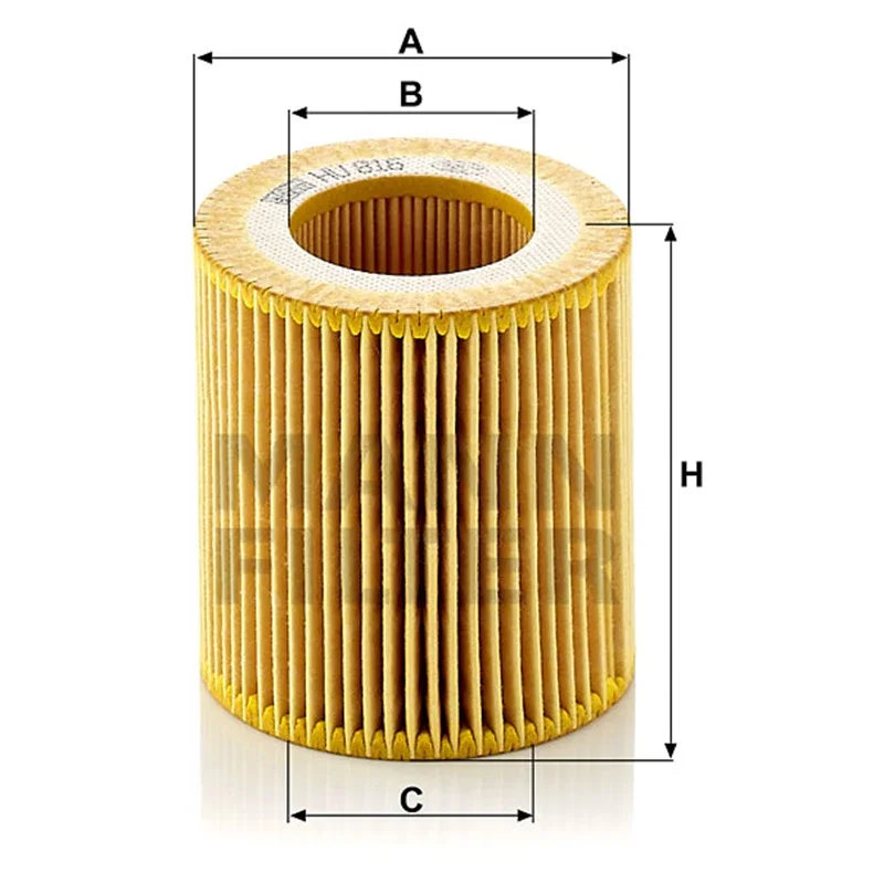 MANNFILTER HU816zKIT Oil Filter Fits BMW Series 1 2 3 4 5(F10 F11 F18) X1(E84) Z4(E89) 11427640862 11427953125 11428683204