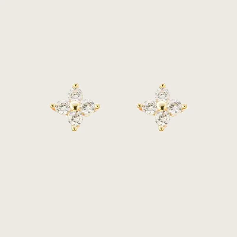 TIANDE Gold Color Star Chain Dangle Earrings for Women Zircon Piercing Stud Earrings Fashion Jewelry Wholesale