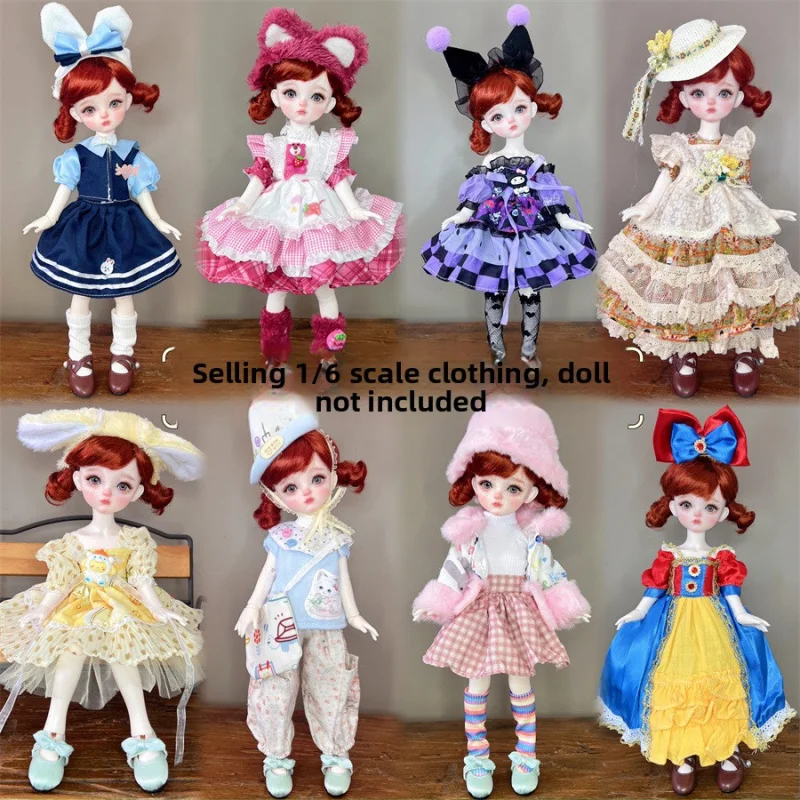 30cm BJD Doll Clothes Mori Style Cute Cartoon Lolita Dress doll dress-up clothes for 1/6 BJD Dolls