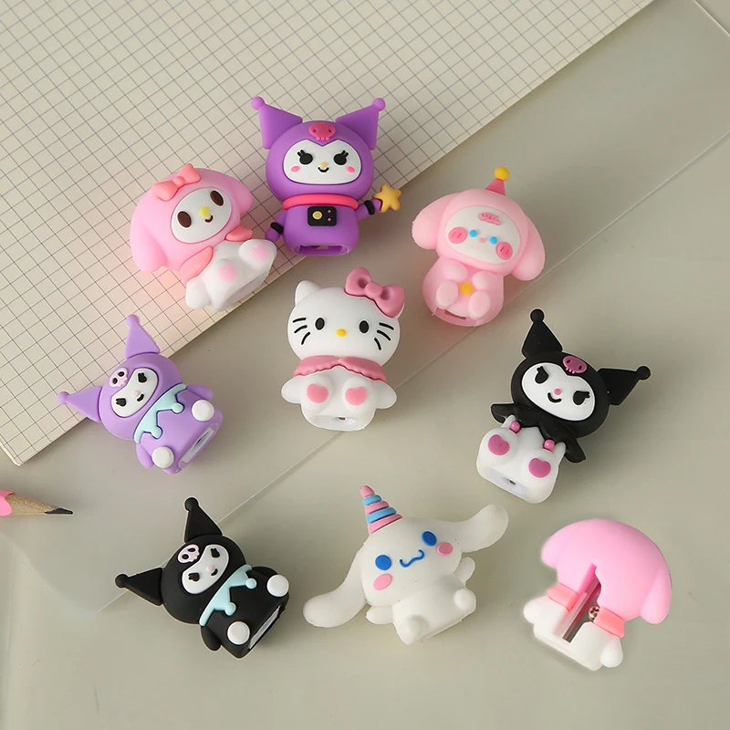 

10/20 шт. Sanrio ластик точилка для карандашей Hello Kitty Kuromi Cinnamoroll Melody студенческие канцелярские принадлежности для детей школьные принадлежности оптом