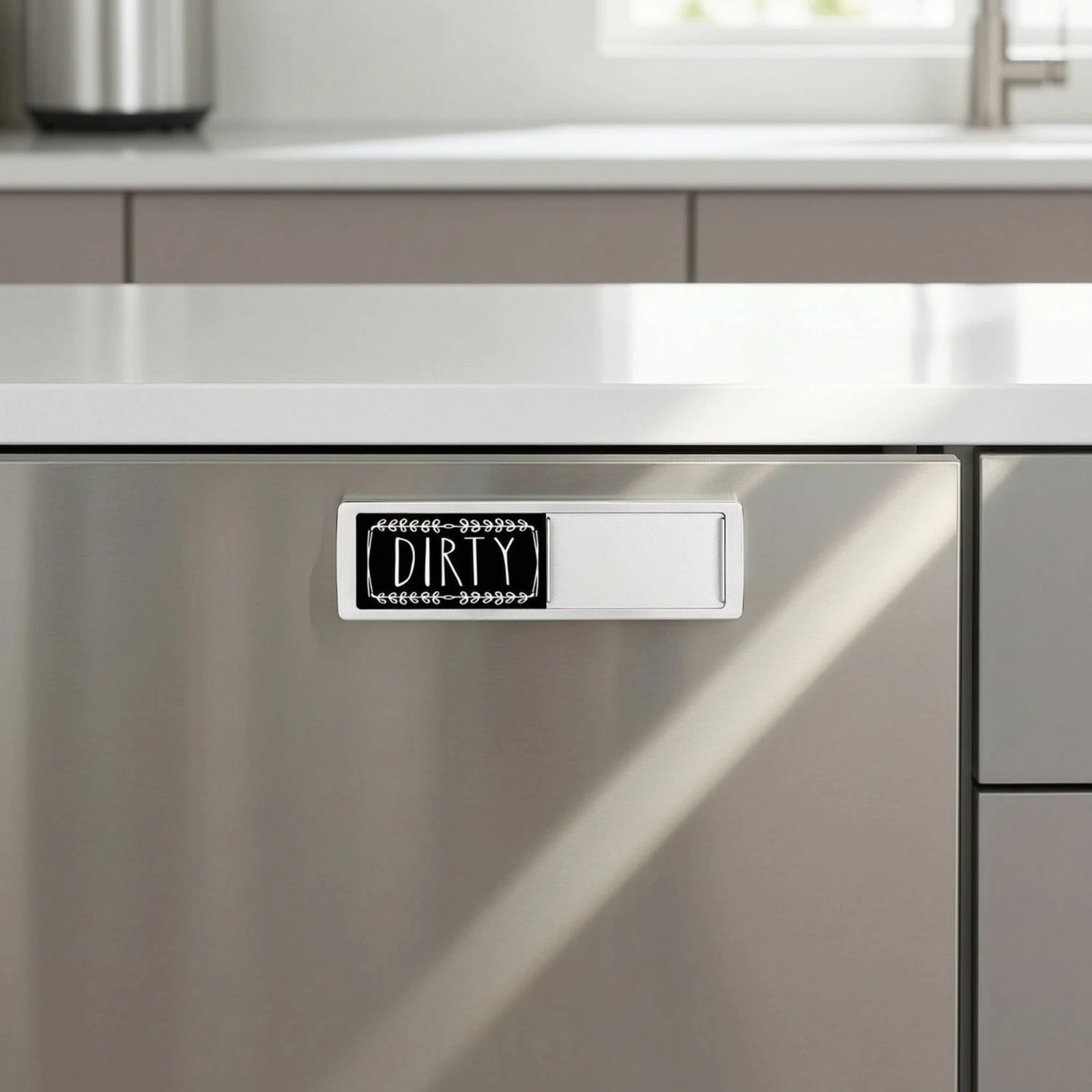 Dishwasher Clean Dirty Sign Sliding Clean Dirty Sign Dishwasher Indicator Reversible Acrylic for Busy Families, Kitchen