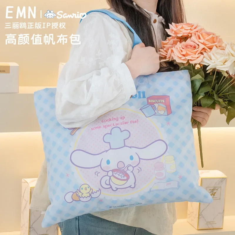 

Милая сумка-кроссбоди Kawaii Kuromi Cinnamoroll, тканевая сумка для студентов, стильная сумка для девочек, для отдыха, путешествий, шопинга, мультяшная сумка для хранения, сумки для женщин