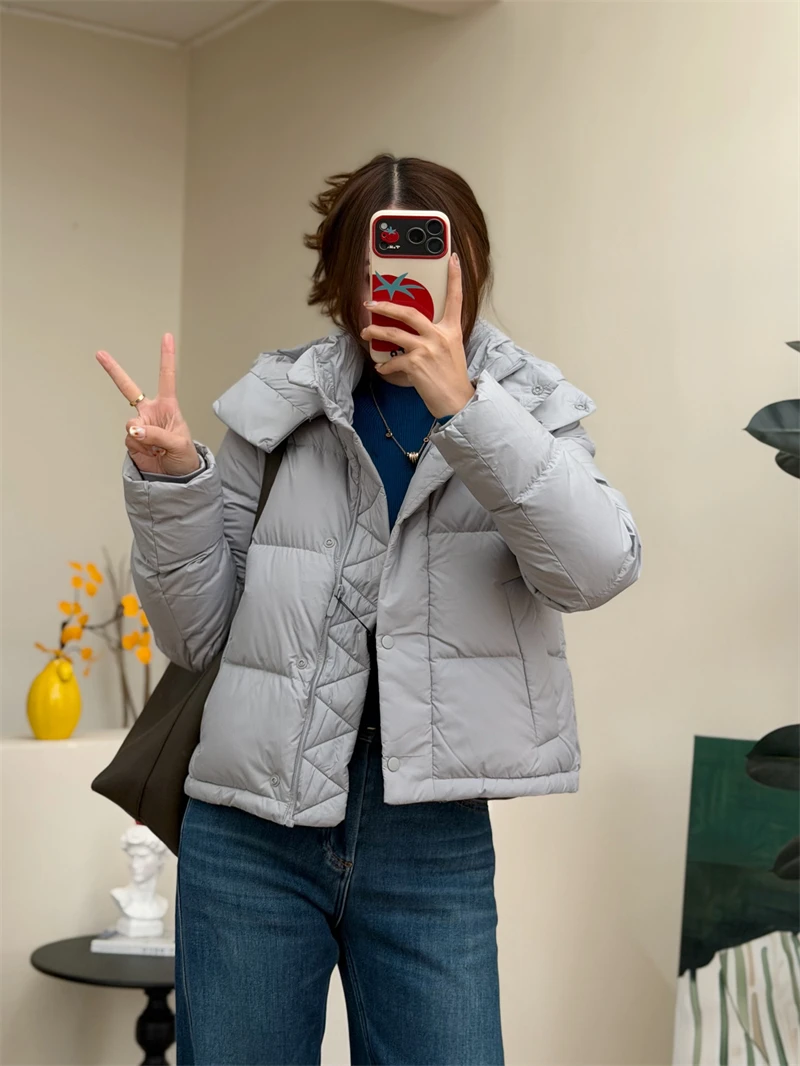 

Новая цветовая гамма! Женская зимняя куртка с пуховым наполнителем, теплая, с защитой от брызг, со съемным капюшоном, утолщенная, с наполнителем из гусиного пуха.