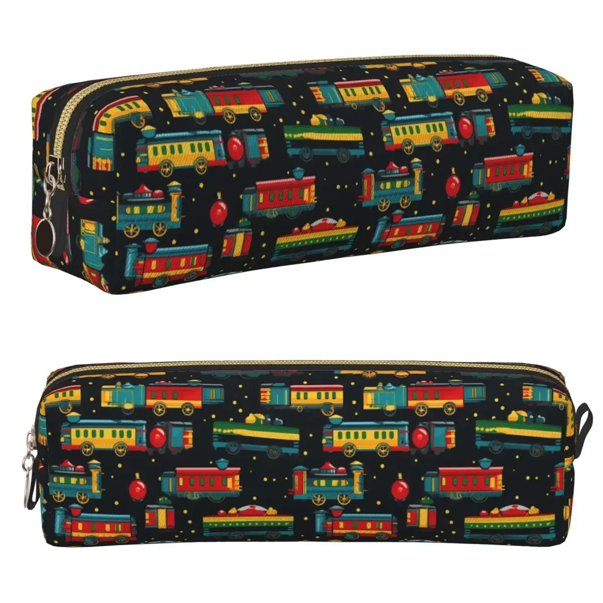 Cartoon Train Models Display Design Pencil Cases Large Storage Pen Bags Pen Box School Office Pencil Pouch Cosmetic bag