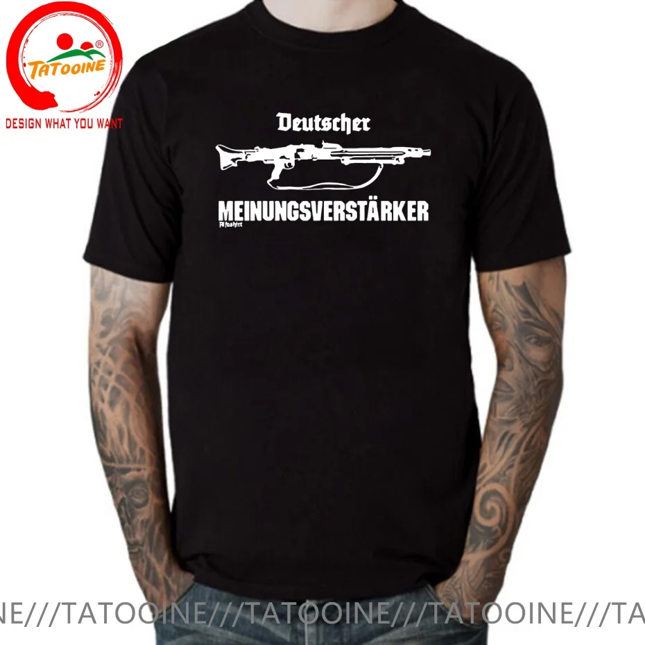 German Opinion Supporter Mg42 Machine Gun 7 .92 57mm T Shirt Men Fashion Trendy Casual Clothing Stylish Tops Tee Shirt Leisure