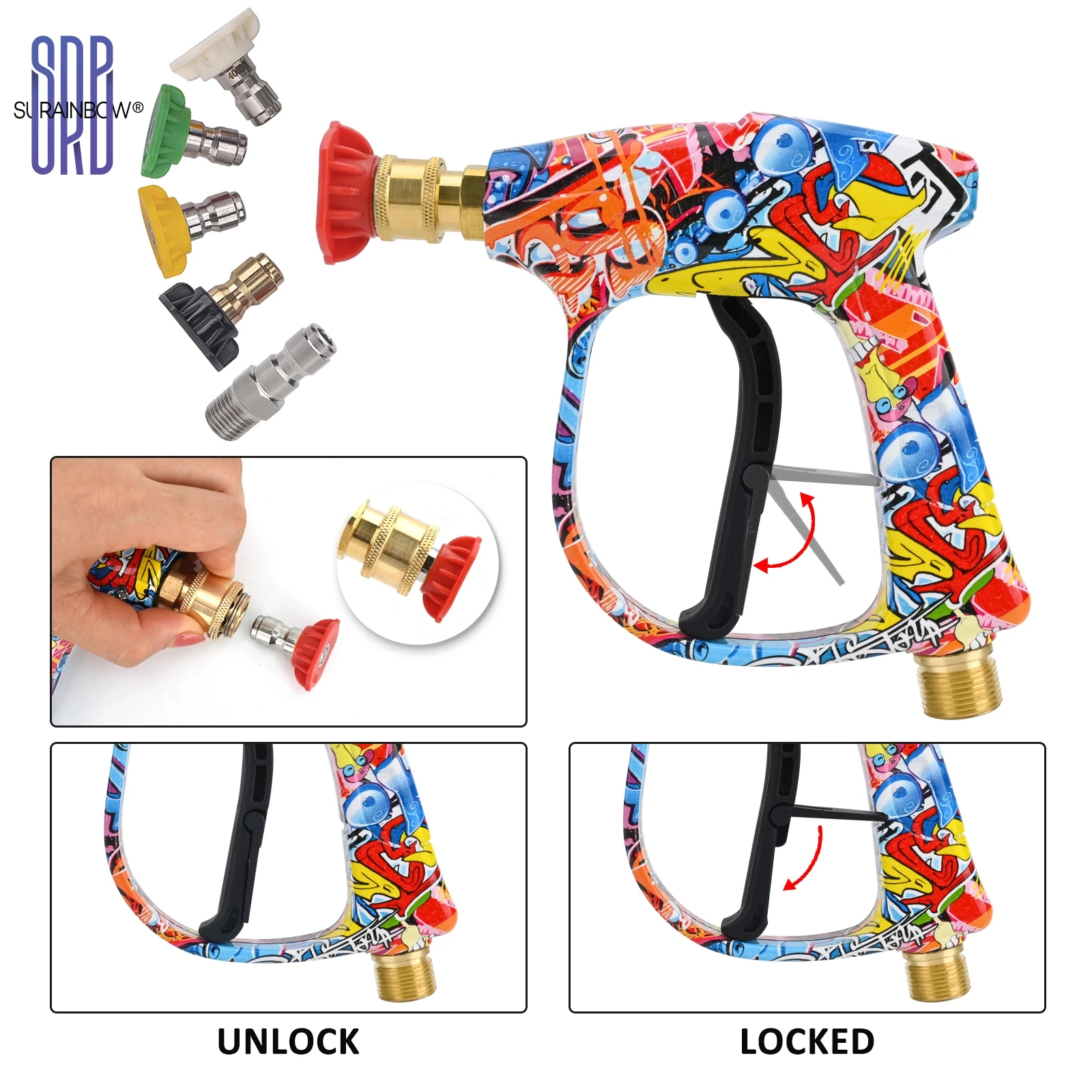 

Комплект водяного пистолета для мойки высокого давления для автомобильного шланга, соединительные насадки для Karcher Nilfisk Parkside Bosch, быстроразъемные насадки