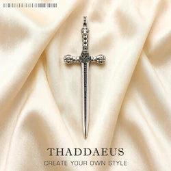 Pendant Skull Sword,Brand New Jewelry Europe Style 925 Sterling Silver Accessories Vintage Gift For Woman Men