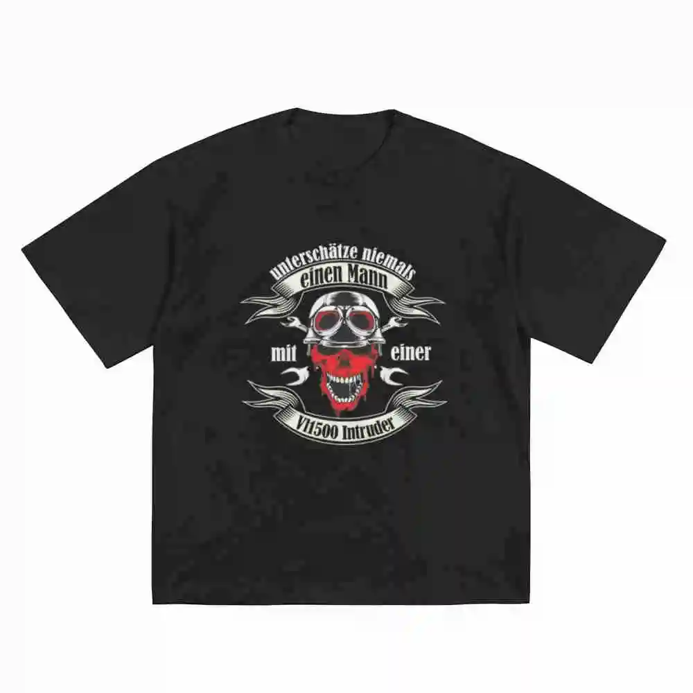 VL1500 Intruder Biker Motorrad Tuning Short Sleeve Tee 100% Cotton T-Shirt