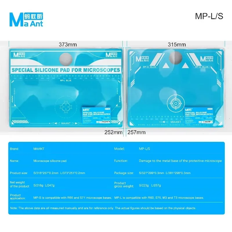 MaAnt MP‑L/S Microscope Silicone Pad Anti‑Corrosion Base Protector for Mobile Phone Motherboard Soldering PCB Repair Tools
