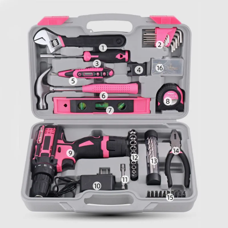Pliers Hammer 58PCS Total Tool Set Home Repairing Tools Box Professional Mechanic Kit Set Multi-purpose Tool Sets