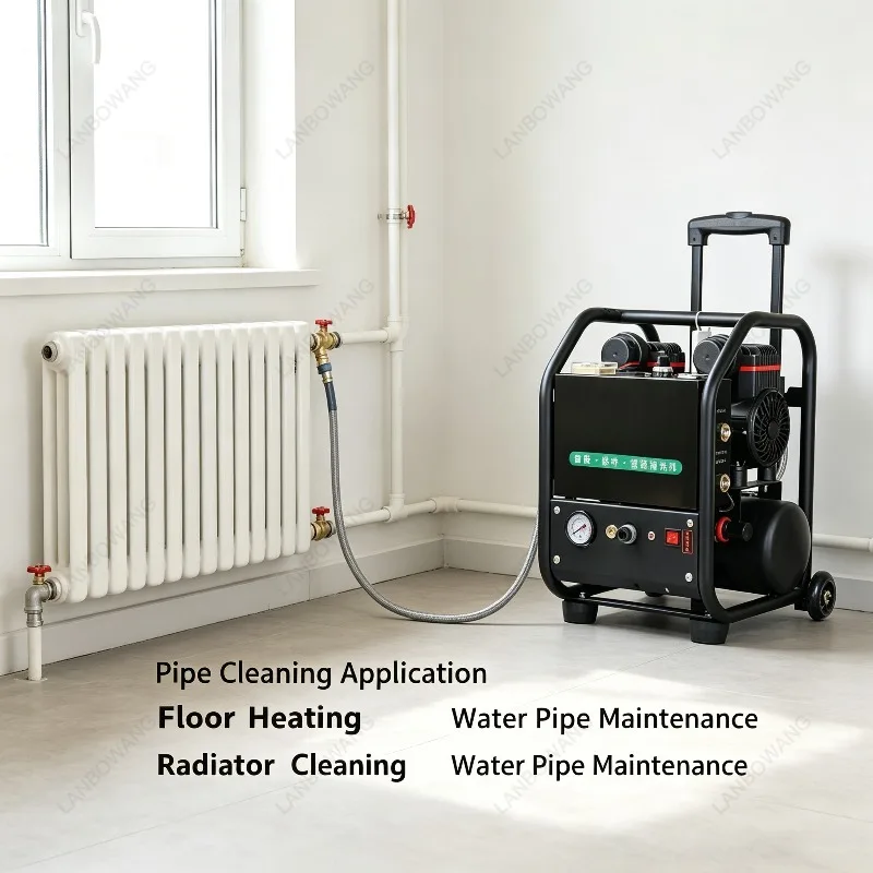 Intelligent Pulse Projectile Radiator & Floor Heating Cleaning Machine, Household Pipeline Dirt Flushing Equipment