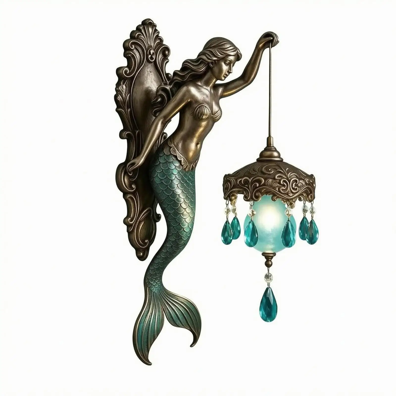 Layered Relief Resin Decorative Wall Lamp Classic Hanging Lantern Sconce Wall Lamp for Wall Decorations Indoor