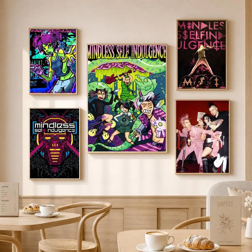 M-Mindless S-Self I-Indulgence Band Poster High-Definition With Textured Finish Modern Style For Hallway Wall Art Decor