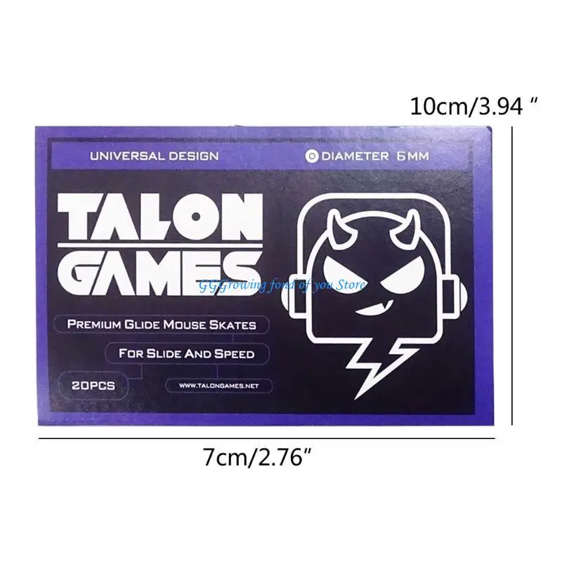 H9EBタロンガームラウンドマウスフィートパッドマウススケートアンチスリップマウスDIYドットステッカー