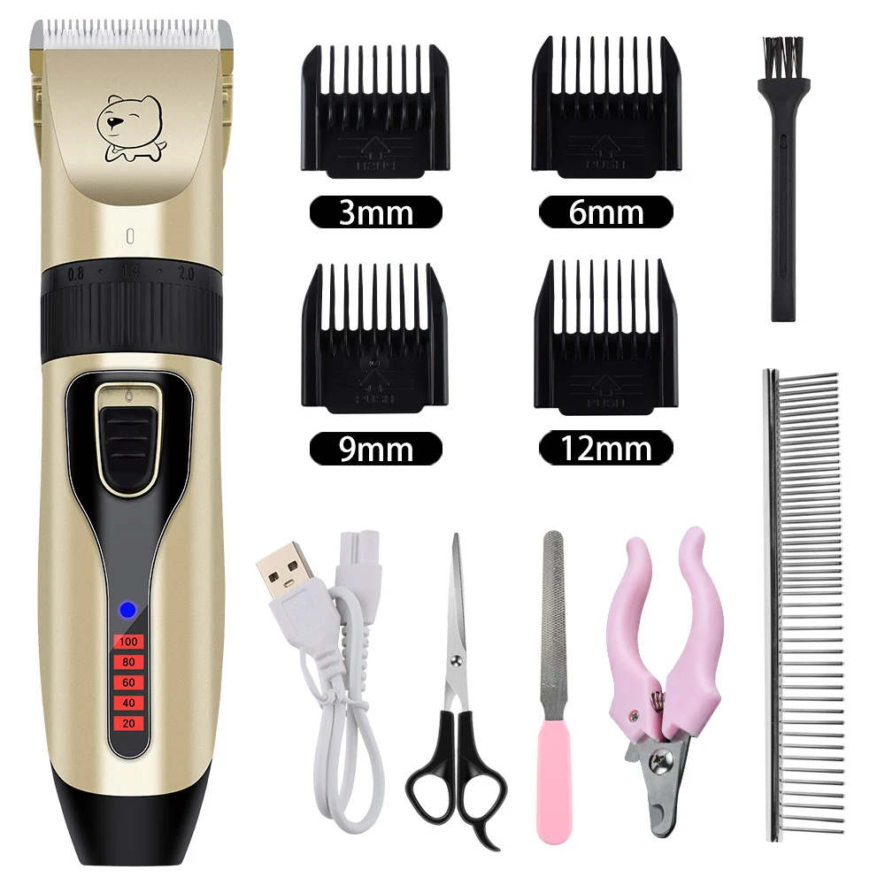 Electric Dog Clippers Professional Pet Hair Trimmer Dogs Grooming Hairdresser Hair Cutter Cat Hair Cutting Remover Machine Kit