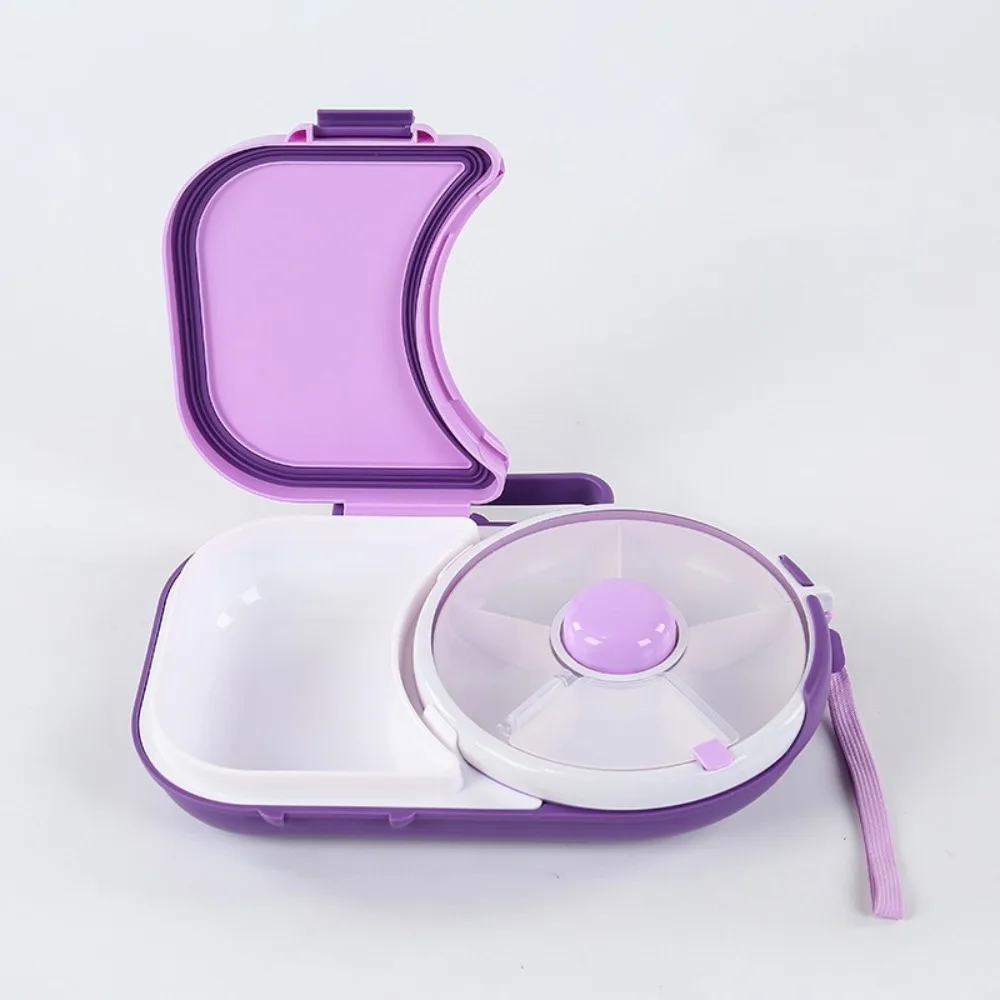 جديد مع 5 مقصورات صناديق الغداء الدوارة مقاومة للرطوبة والغبار حاوية الوجبات الخفيفة الدوارة ختم صندوق بينتو متعدد الوظائف