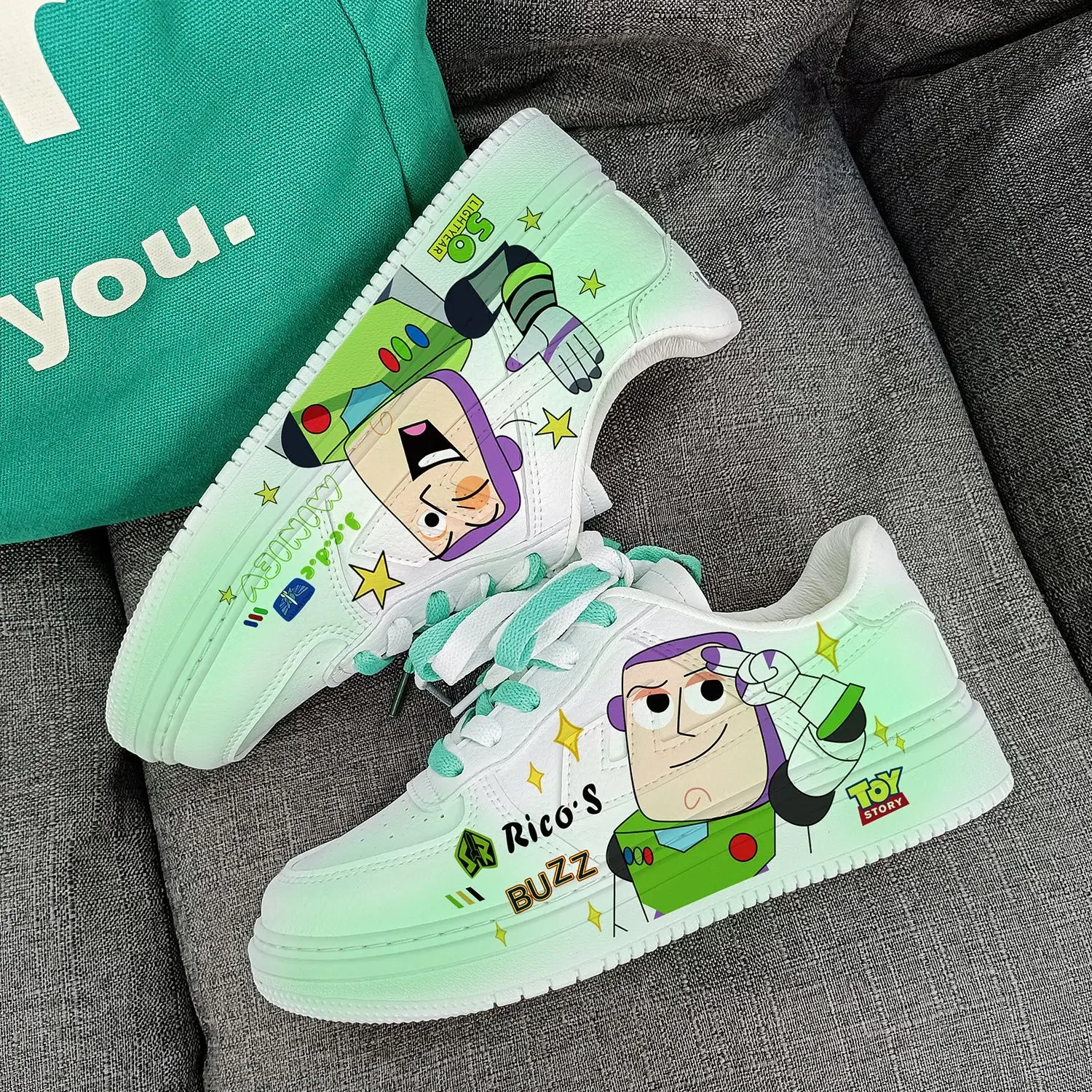 Disney cartoon kids Toy Story Casual Shoes Student Rain Boots gift Fashion Shoes Non-Slip Short shoes