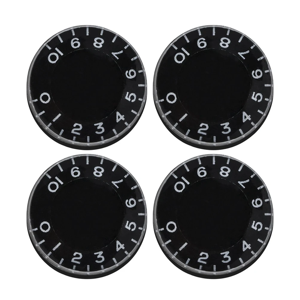 

5 Pcs Replacement Volume Knob Cap Electric Guitar Tone Knobs Tuner Black Control