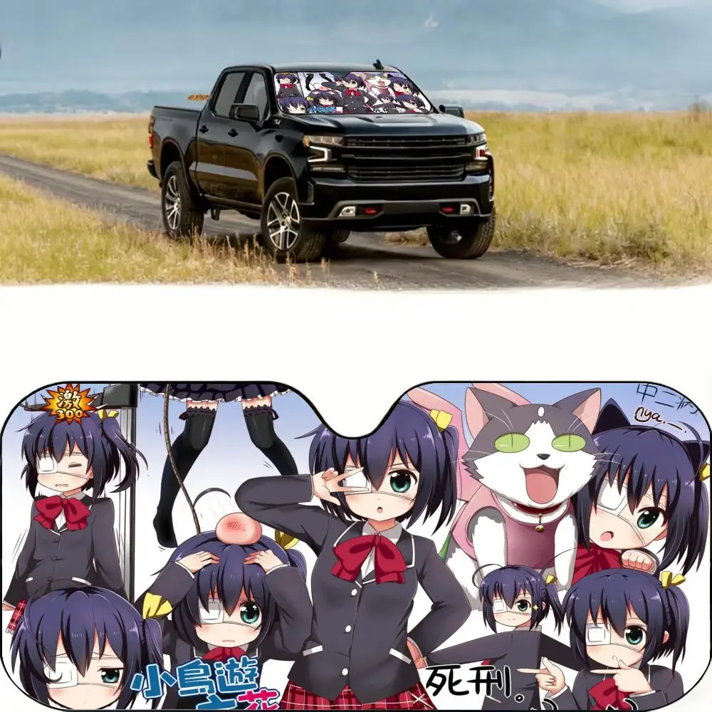 

Солнцезащитный козырек Anime T-Takanashi Rikka, многоразовый, из алюминиевой фольги, с защитой от УФ-излучения, трехслойная теплоизоляция, солнцезащитные шторки для лобового стекла