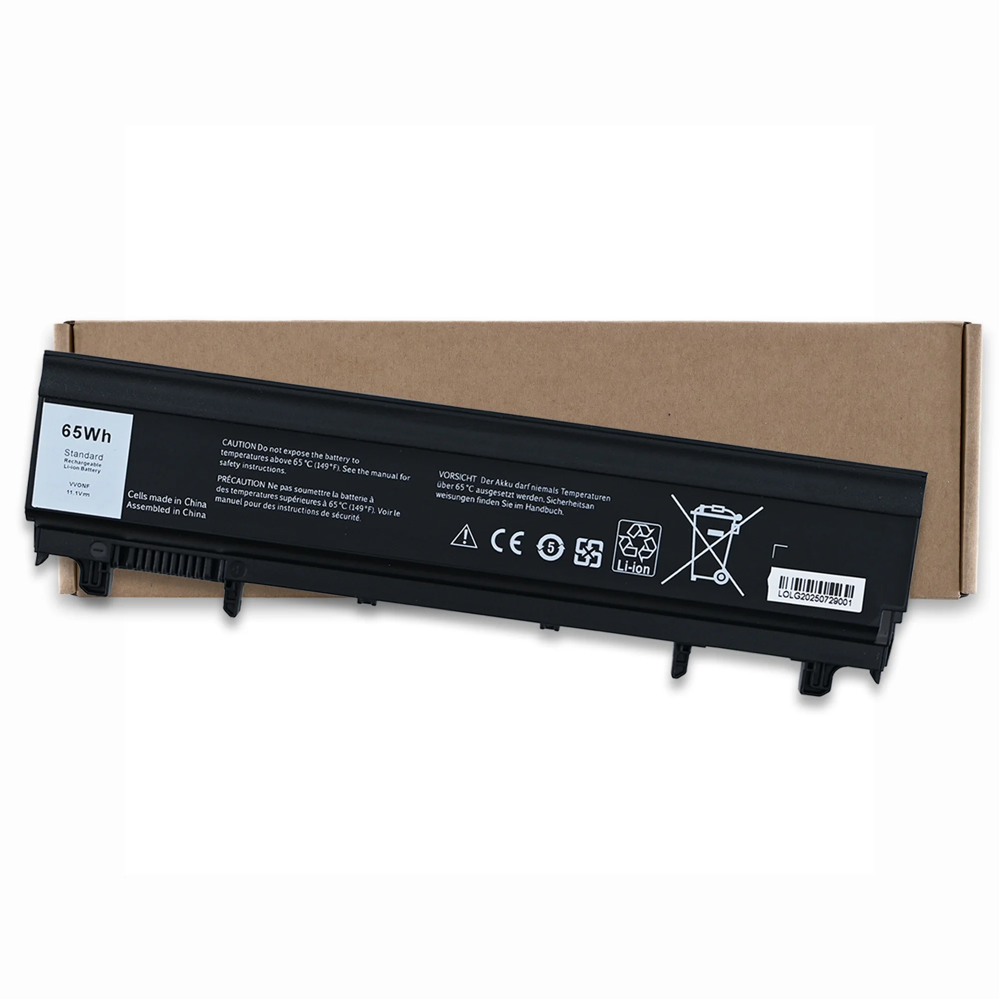 LOLG VV0NF Laptop Battery 11.1V 65WH for Dell Latitude E5440 E5540 VJXMC FT6D9 0K8HC 1N9C0 FJTXY N5YH9 3K7J7 970V9 VVONF 451-BBI