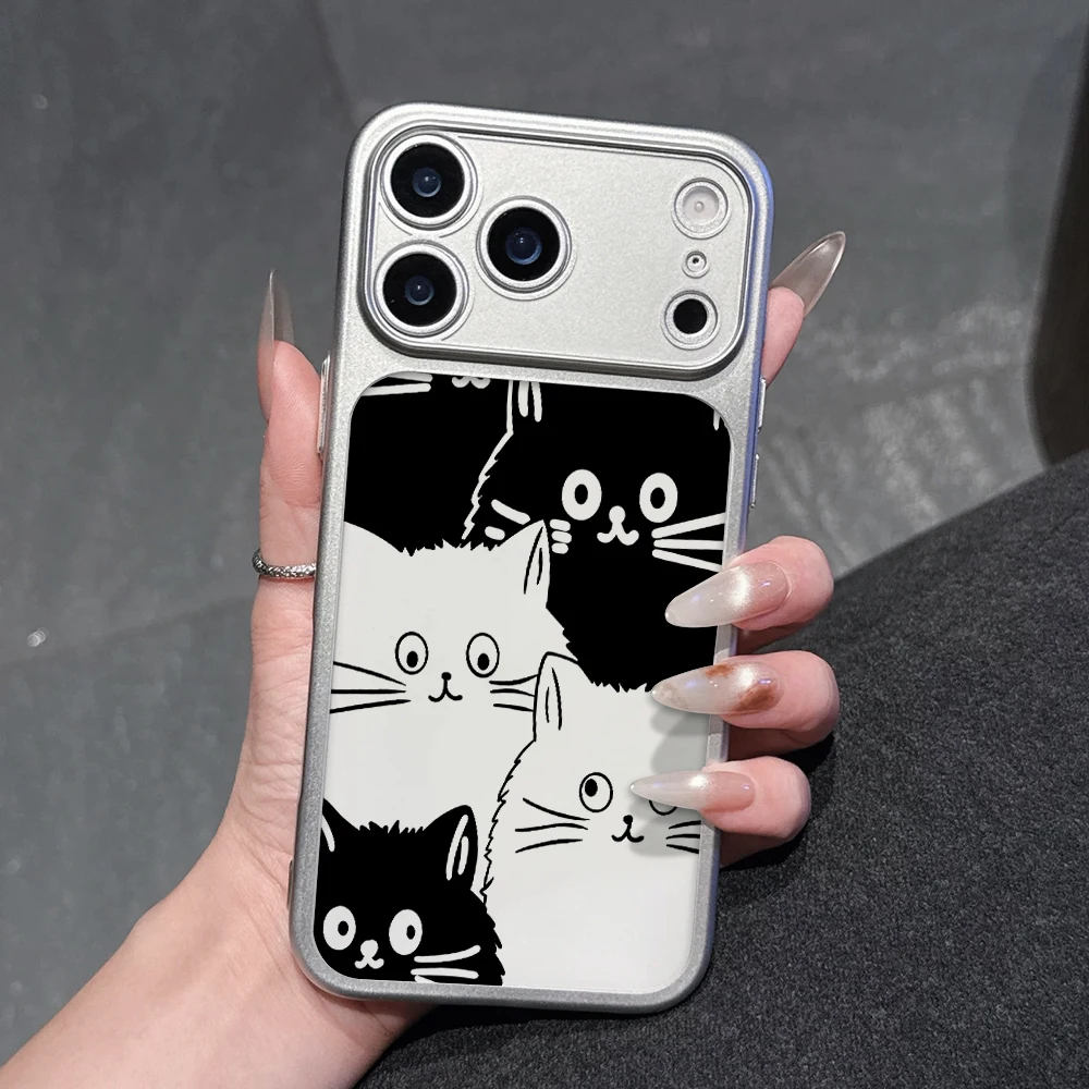 Niedliche Katzen-Schutzhülle für iPhone 13 Pro Max Hüllen iPhone 17 11 12 13 ProMax 16 14 15 Plus 17 Air PC Mattierte Sturzsichere Hülle – Detail 1