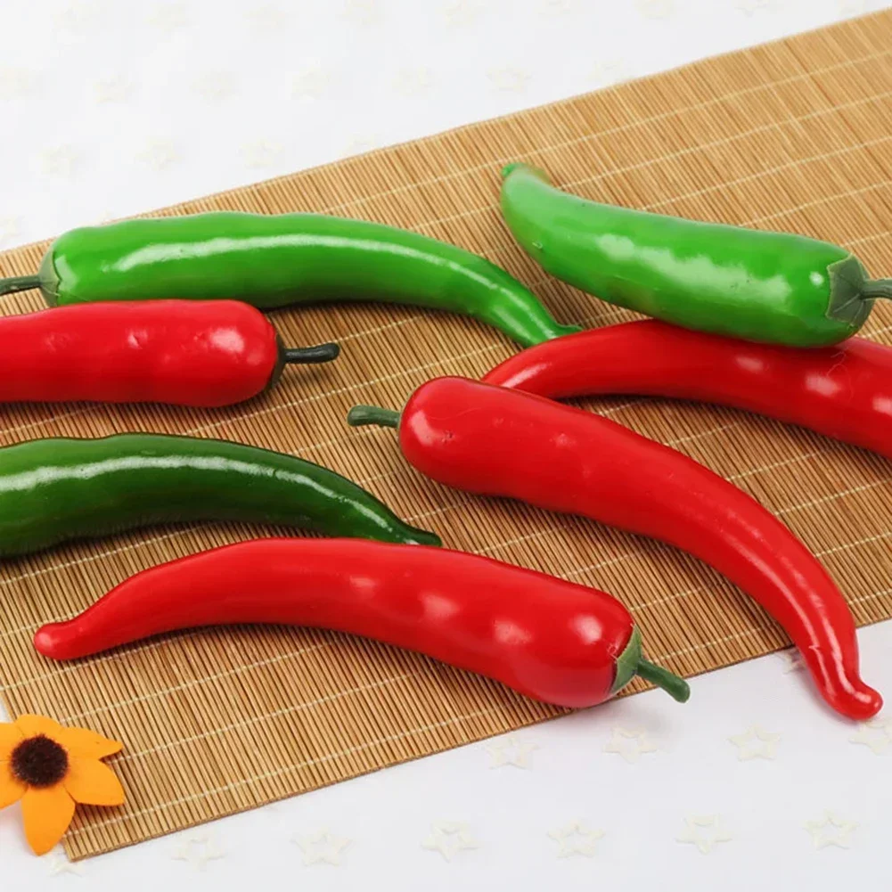 Simulation Artificial Vegetable Long Pepper Chili Foam Model Window Display Photography Props Hanging Home Decoration