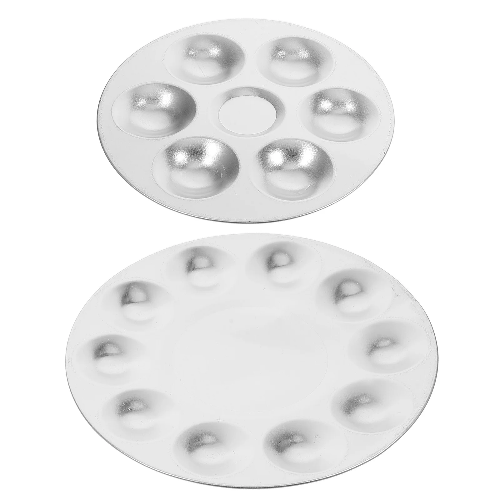 Paleta malarska aluminiowa 2 szt. z 10 otworami do farb gwaszowych i akwareli, wielokrotnego użytku, metalowa paleta, artykuły dla artystów