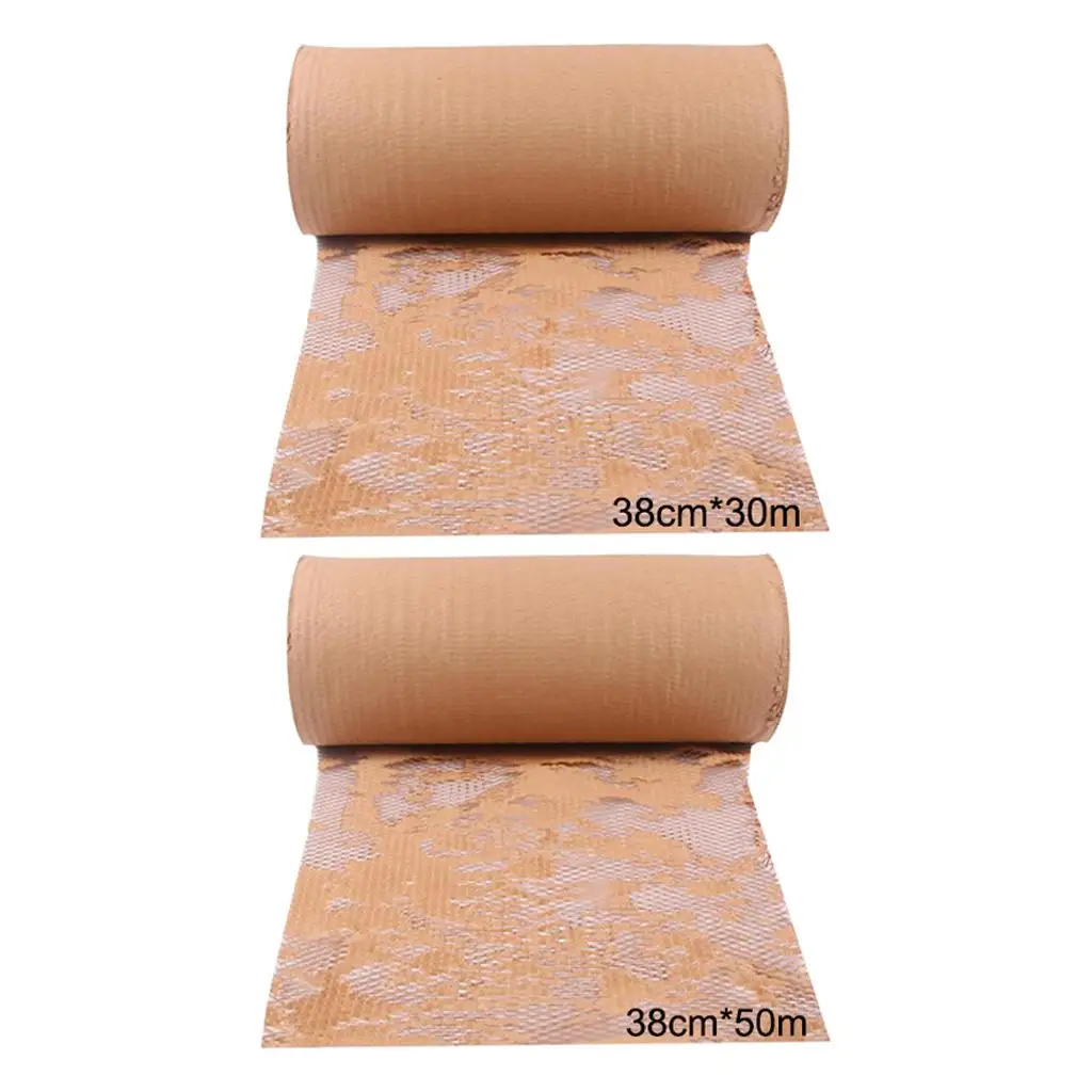 1 Roll Kraft Paper Roll Art Craft Protective Paper Honeycomb Cushioning Wrap for Gift Packing , Wrapping ,Parcels, Box Filling