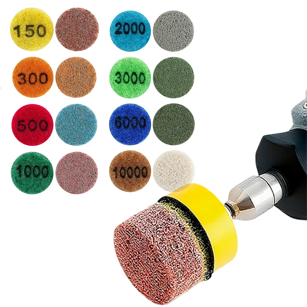 

1-дюймовый влажный и сухой шлифовальный диск, полировальный диск для гранита, нефрита, жадеита, мрамора, бетона, полировки пола и шлифовки камня