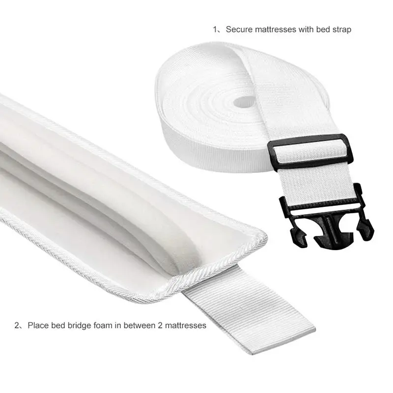 Bed Bridge Twin To King Converter Kit Adjustable Mattress Bed Gap Filler Mattress Connecting Band Accessories