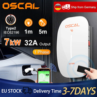 Oscal EV7000 EV Charger Type2 32A 7kW 1 Phase Electric Vehicle Charging Station Car Charger APP Control RFID Card
