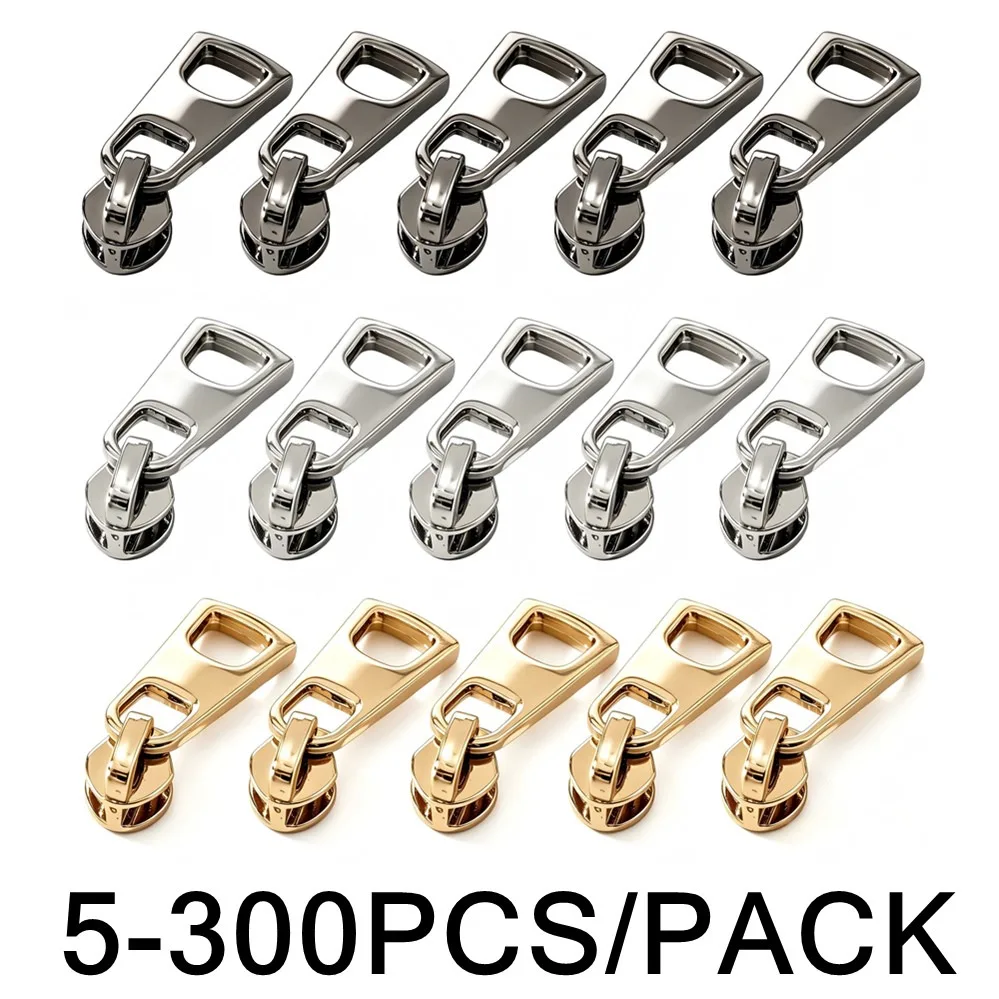 10-300Pcs 3# Nylon Zipper Sliders for Zips Tape Clothes Coat Zippers Pull Head Backpack Zip Repair Kit DIY Sewing Accessories